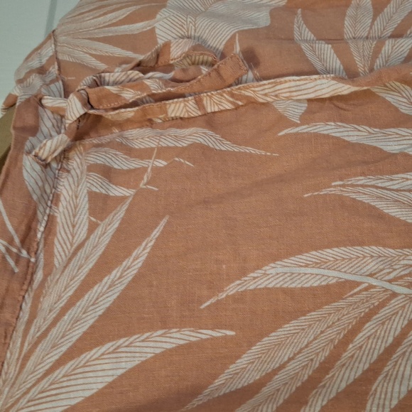 Tahari Peach and White Leaf Print Sleepwear Set - Picture 7 of 11